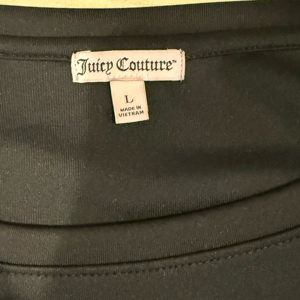 Vintage Juicy Couture If The Crown Fits Tee, Leopard Print, Black, Large, NWOT - Picture 4 of 6